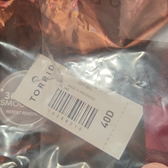 ❤️NWT VINTAGE TORRID BRA PLAID PRINT, UNDERWIRE, LINED, T-SHIRT, BACK SMOOTH 40D - Picture 5 of 10